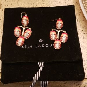 Lele Sadoughi Scarab multi color pieces earrings